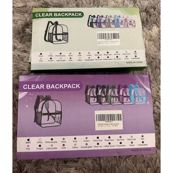 New: Clear Backpack for Stadium (khaki); stadium approved; concert approved - Picture 4 of 4